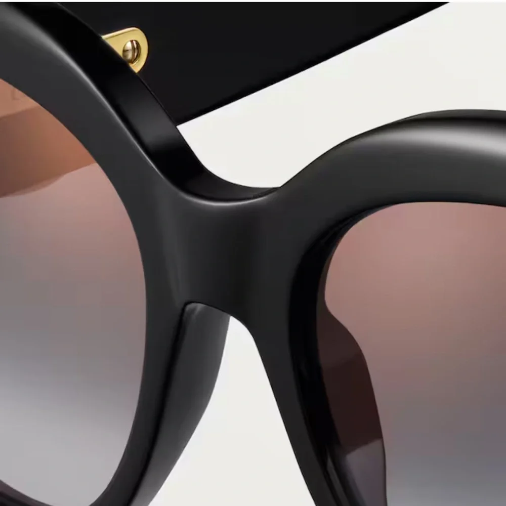 New! Cartier CT0502S 001 Panthere Chic Black Sunglasses, Authentic